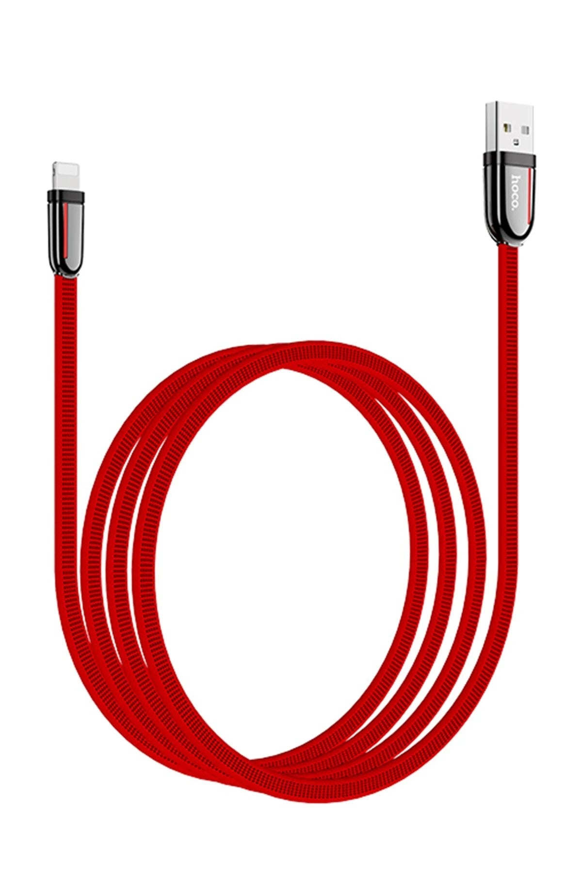 Hoco. U74 USB to Lightning Şarj Data Kablosu - Kırmızı