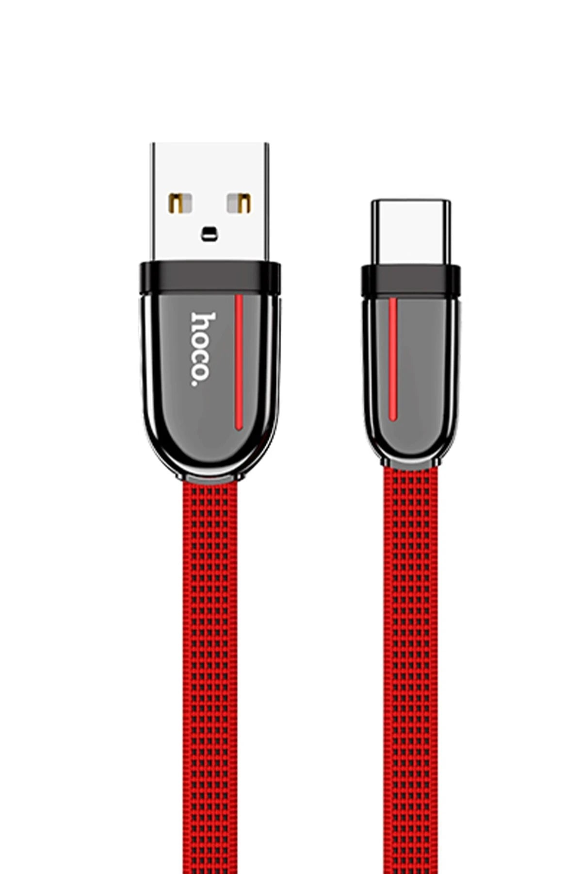Hoco. U74 USB to Type-C Şarj Data Kablosu - Kırmızı