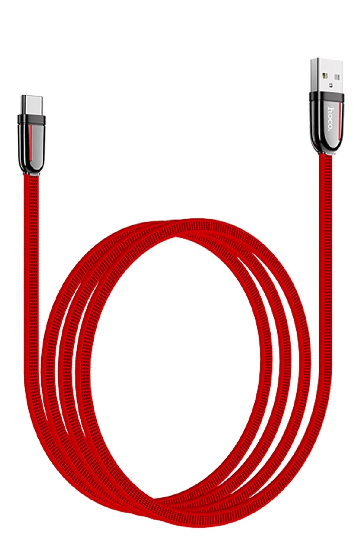 Hoco. U74 USB to Type-C Şarj Data Kablosu - Kırmızı