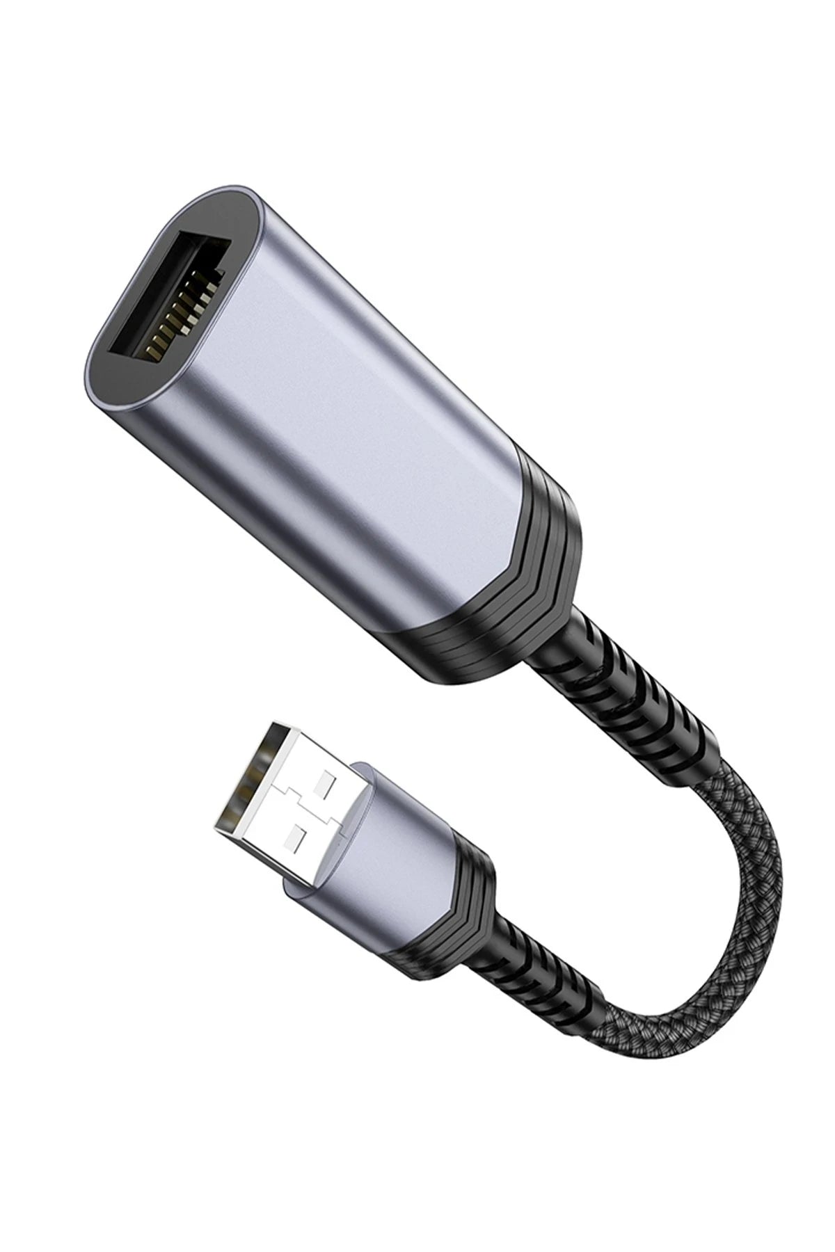 Hoco. UA26 Tak Çalıştır USB to RJ45 100 Mbps Ethernet Dönüştürücü - Gri
