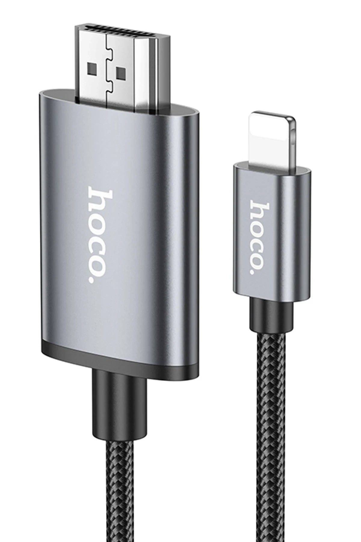 Hoco. UA27 2M Tak Çalıştır Lightning to HDMI Dönüştürücü - Gri