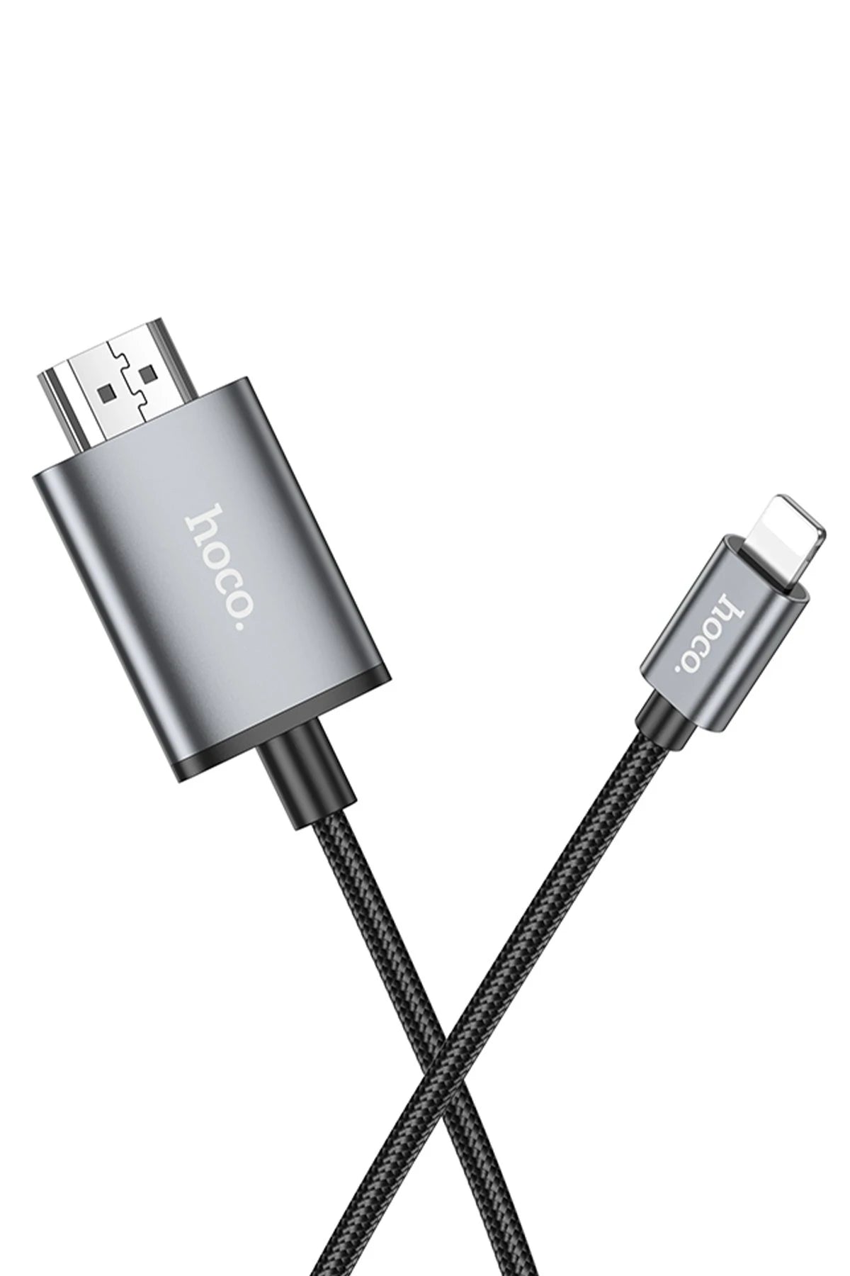 Hoco. UA27 2M Tak Çalıştır Lightning to HDMI Dönüştürücü - Gri
