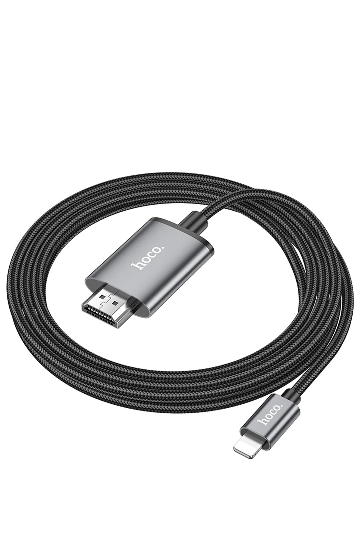 Hoco. UA27 2M Tak Çalıştır Lightning to HDMI Dönüştürücü - Gri