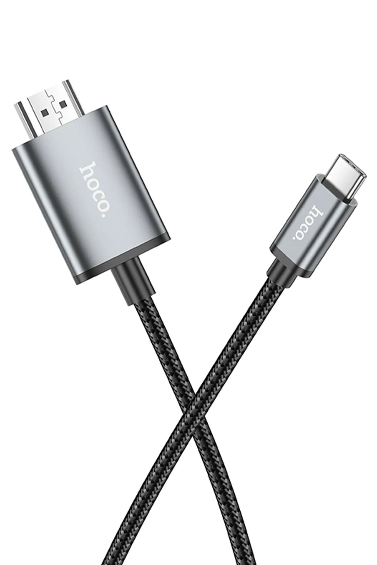 Hoco. UA27 2M Tak Çalıştır Type-C to HDMI Dönüştürücü - Gri