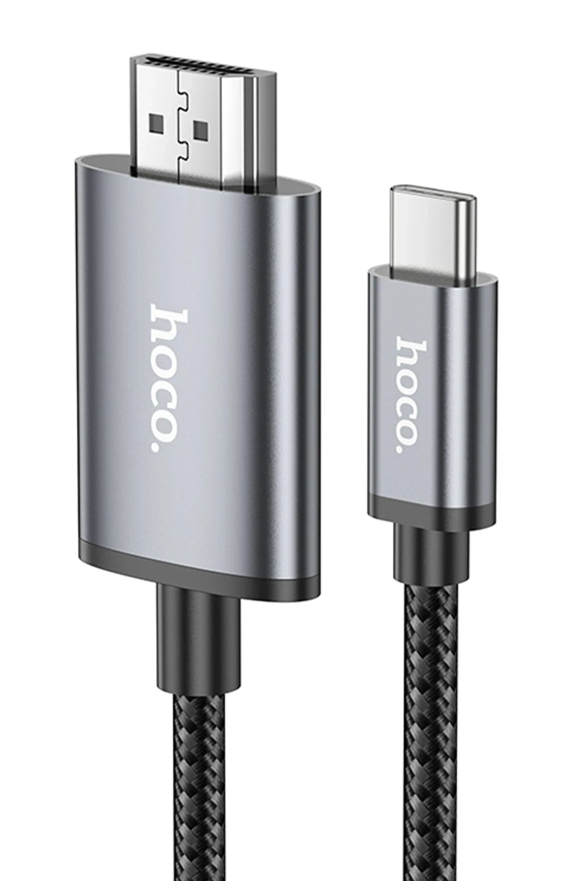 Hoco. UA27 2M Tak Çalıştır Type-C to HDMI Dönüştürücü - Gri