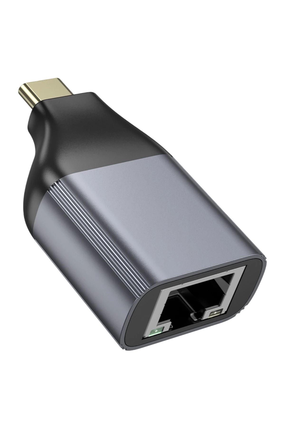 Hoco. UA35 Tak Çalıştır Type-C to RJ45 100Mbps Ethernet Dönüştürücü - Gri