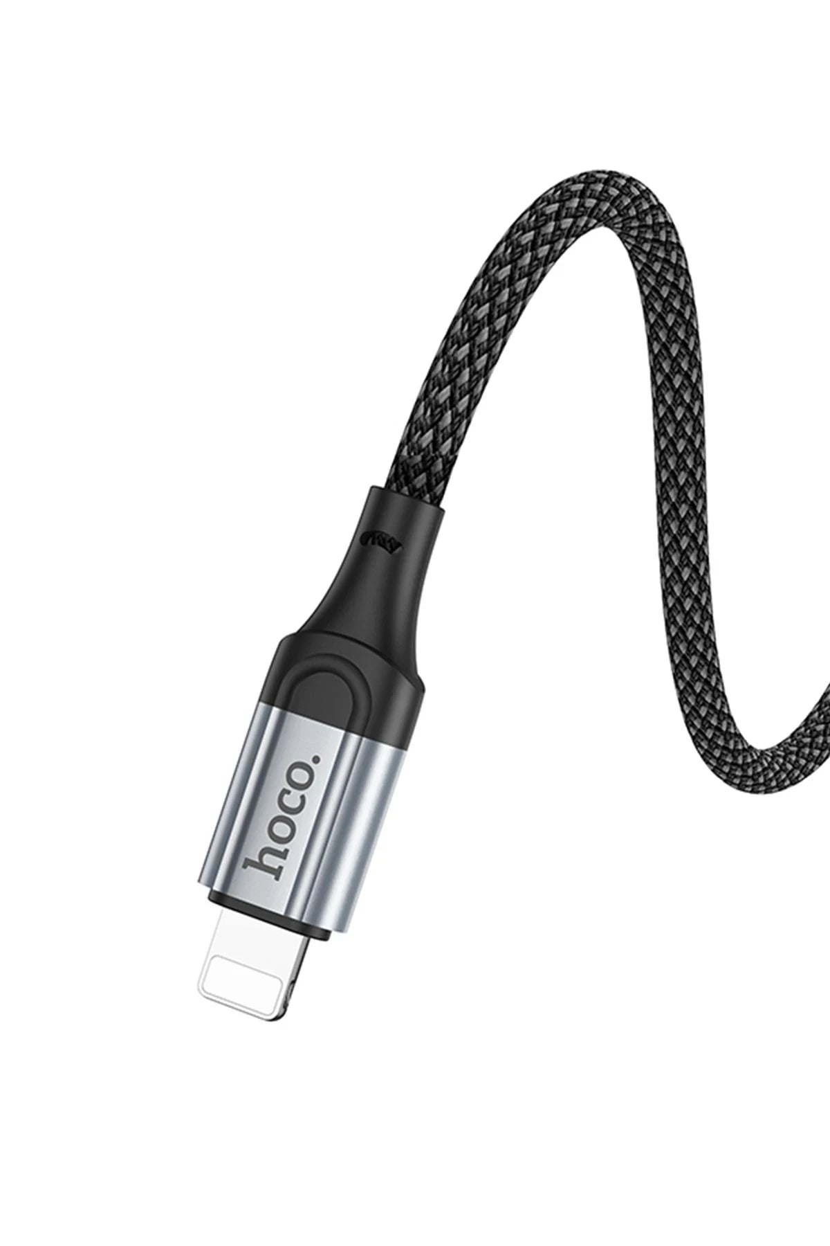 Hoco. UPA26 1M Hasırlı Lightning to Aux Kablo - Siyah