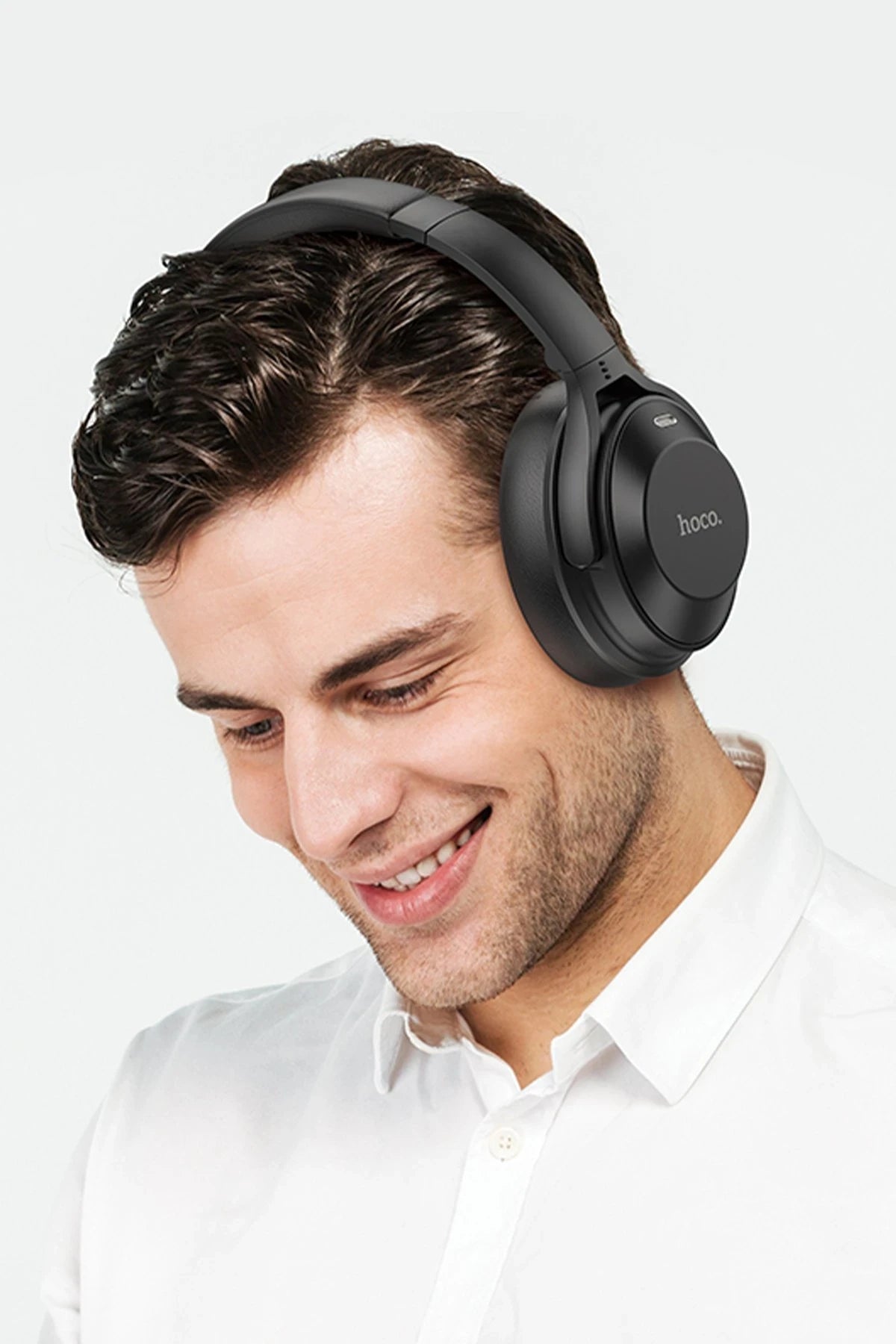 Hoco. W37 Aux Destekli Gürültü Engelleyicili Bluetooth Kablosuz Kulaklık - Siyah