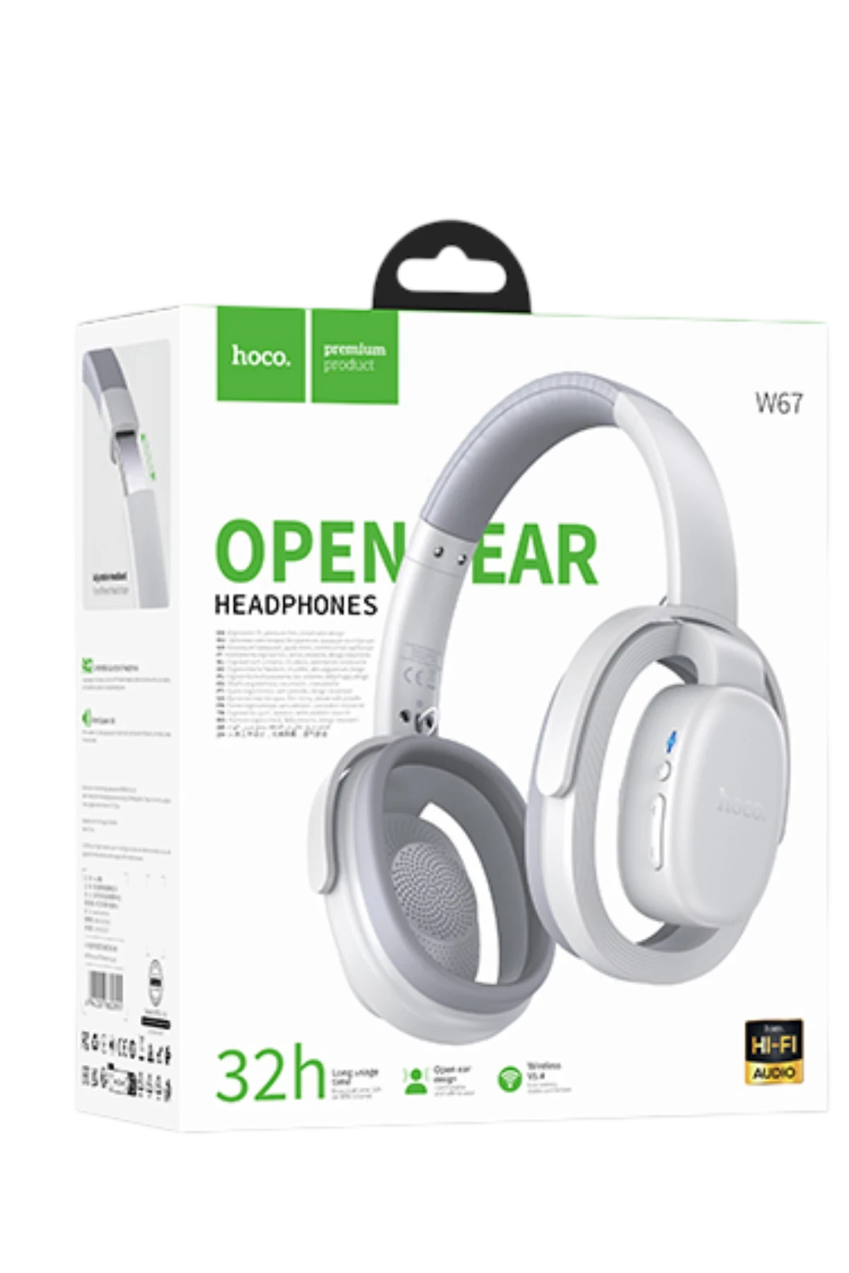 Hoco. W67 Rhyme Bluetooth 5.4 Destekli Kablosuz Kulaklık – Gri