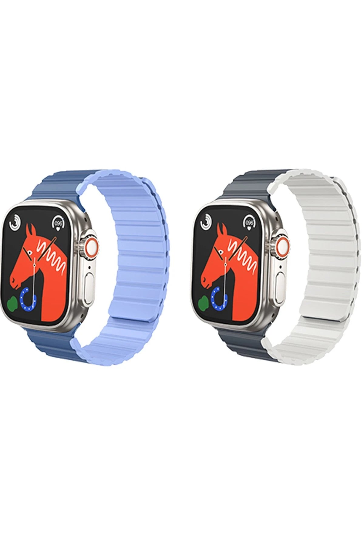 Hoco. Watch 42mm AS102 Silikon Kordon - Lacivert-Gri