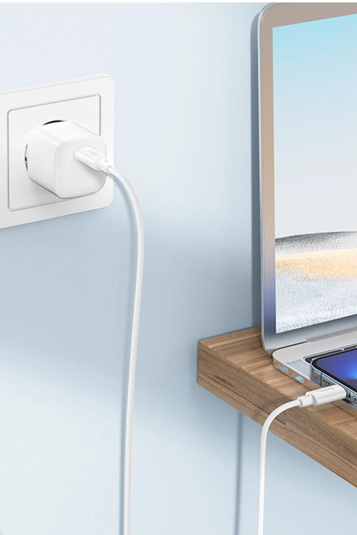 Hoco. X88 1M Type-C to Lightning Şarj Data Kablosu - Beyaz