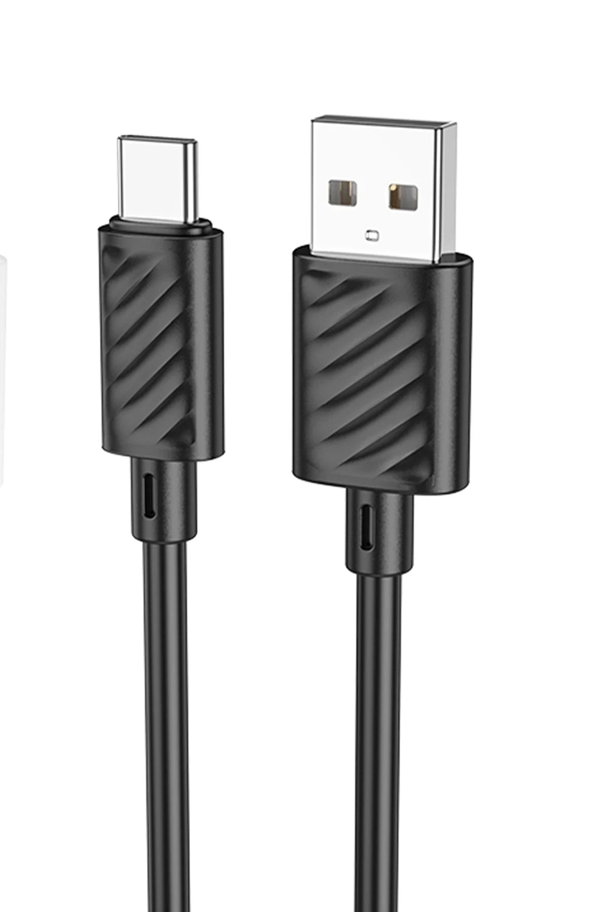 Hoco. X88 1M USB to Type-C Şarj Data Kablosu - Siyah