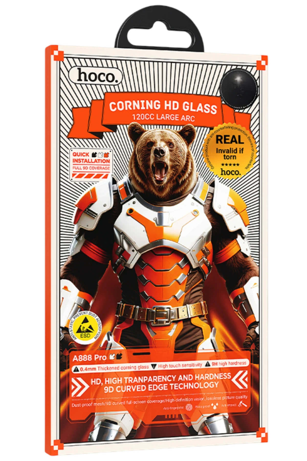 Hoco. Apple iPhone 17 Bear Shield Corning Cam Ekran Koruyucu - Siyah