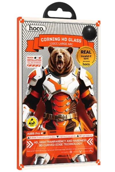 Hoco. Apple iPhone 17 Pro Max Bear Shield Corning Cam Ekran Koruyucu - Siyah