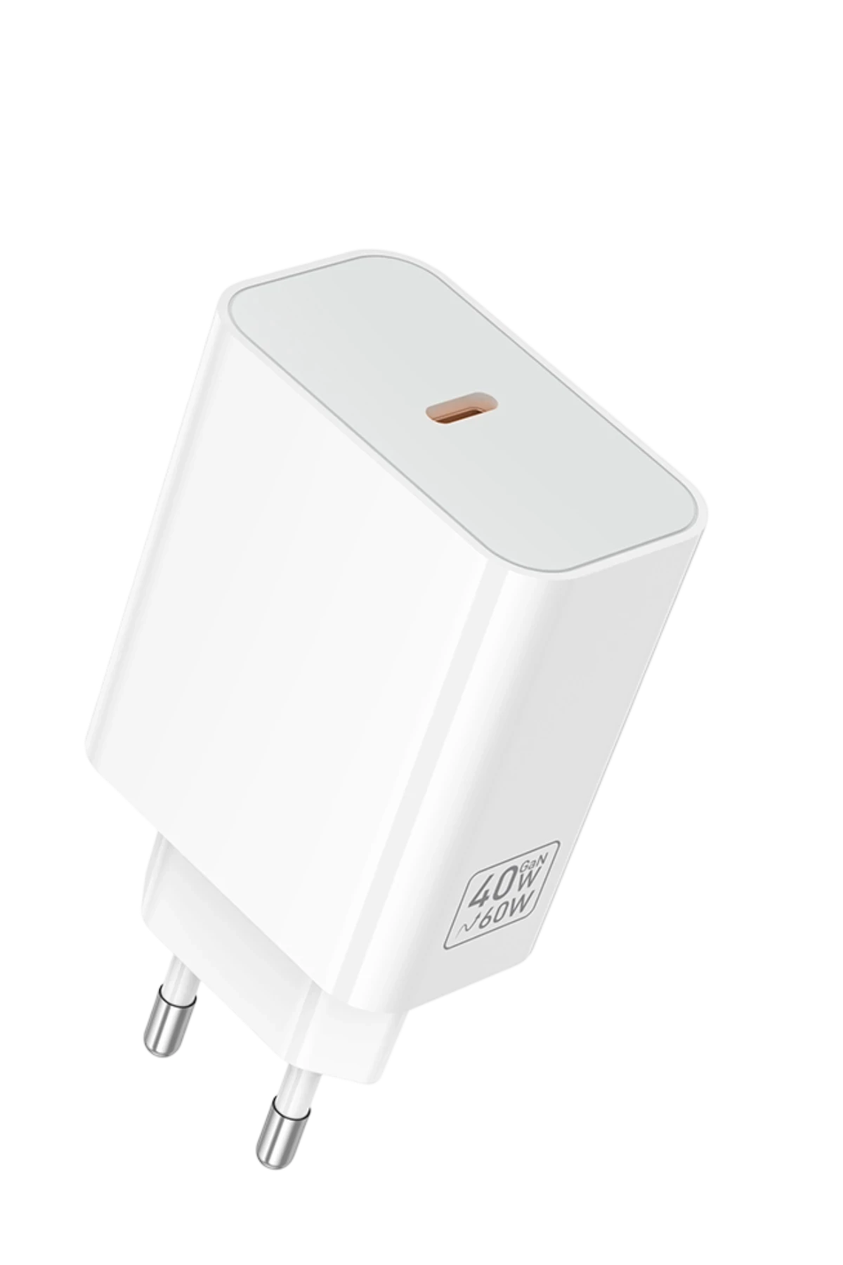 Hoco. C162A 40W PD Destekli Type-C Tek Port EU Şarj Adaptörü - Beyaz