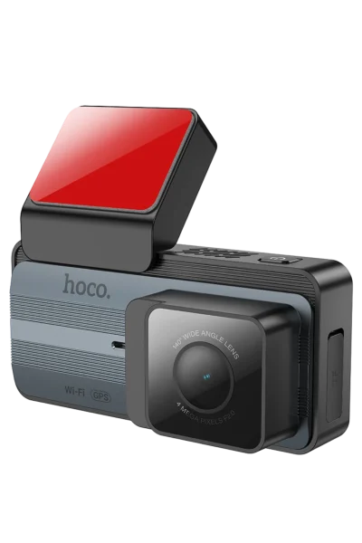 Hoco. DV12 2K GPS Destekli Ön ve Arka Kameralı Araç Kamerası - Gri