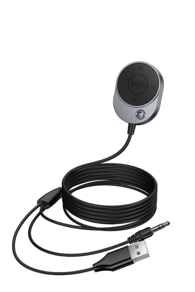 Hoco. E150 Tak Çalıştır AUX Bluetooth Ses Dönüştürücü - Gri