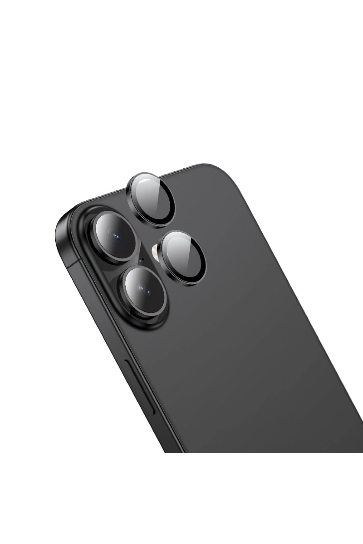 Hoco. iPhone 16 3D Metal Frame Kamera Lens - Siyah