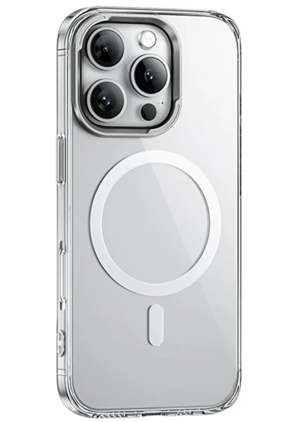 Hoco. iPhone 16 Pro Max ile Uyumlu Vip Kablosuz Şarj Özellikli Kılıf - Şeffaf