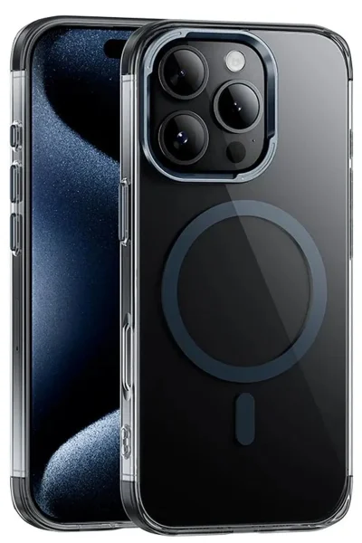 Hoco. iPhone 16 Pro ile Uyumlu Vip Kablosuz Şarj Özellikli Kılıf - Siyah