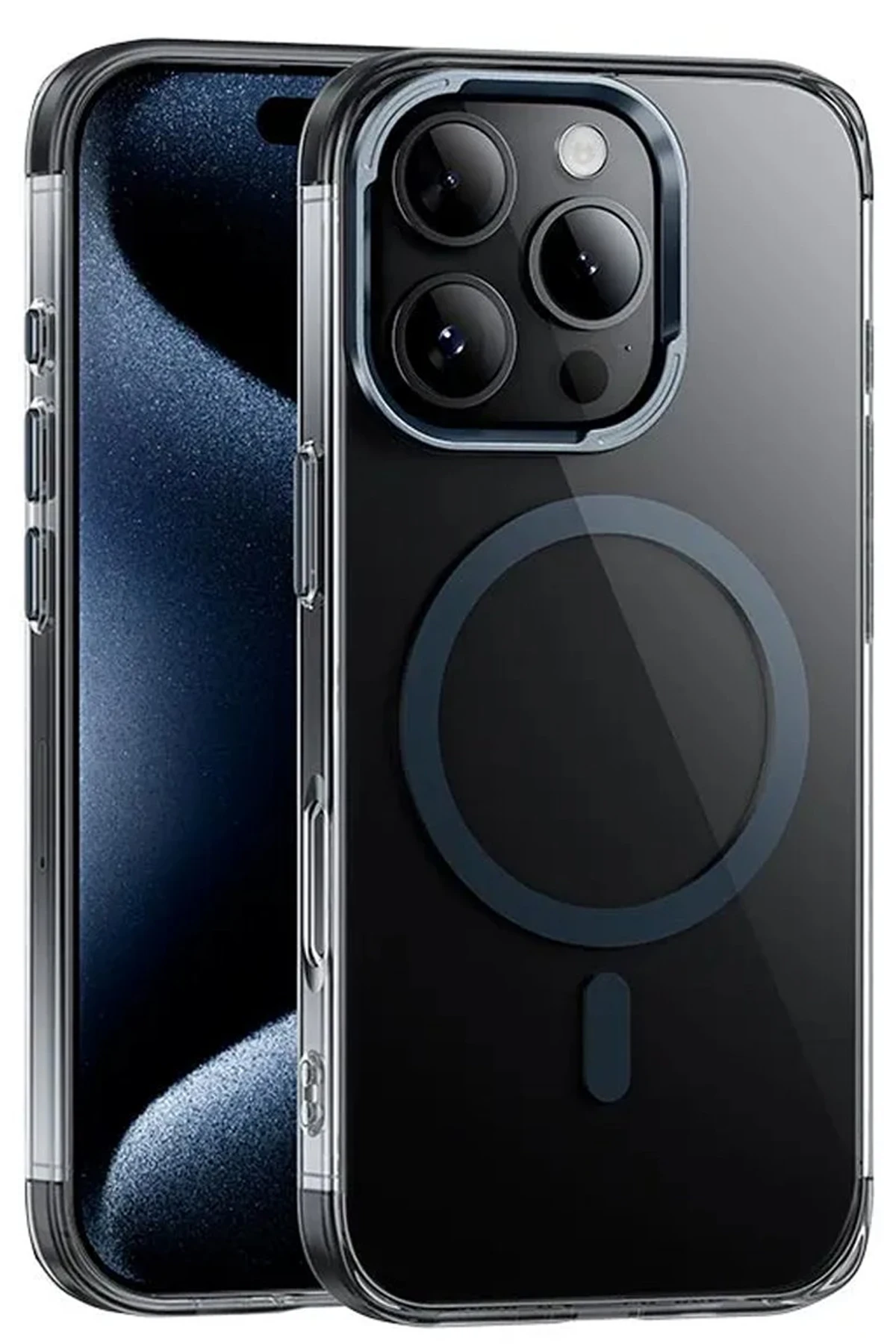 Hoco. iPhone 16 Pro ile Uyumlu Vip Kablosuz Şarj Özellikli Kılıf - Siyah