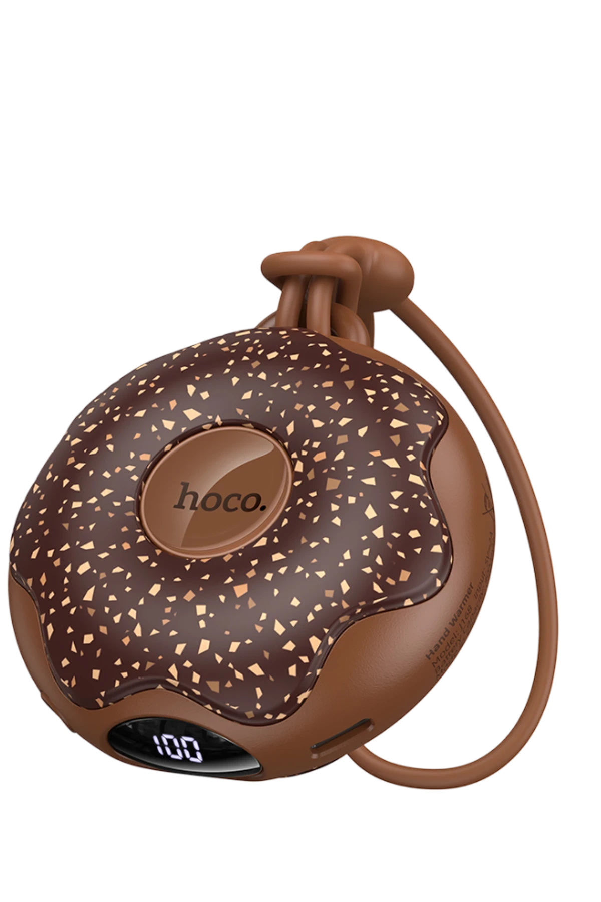 Hoco. J168 Donut Çift Taraflı Isıtmalı El Isıtıcı - Kahverengi