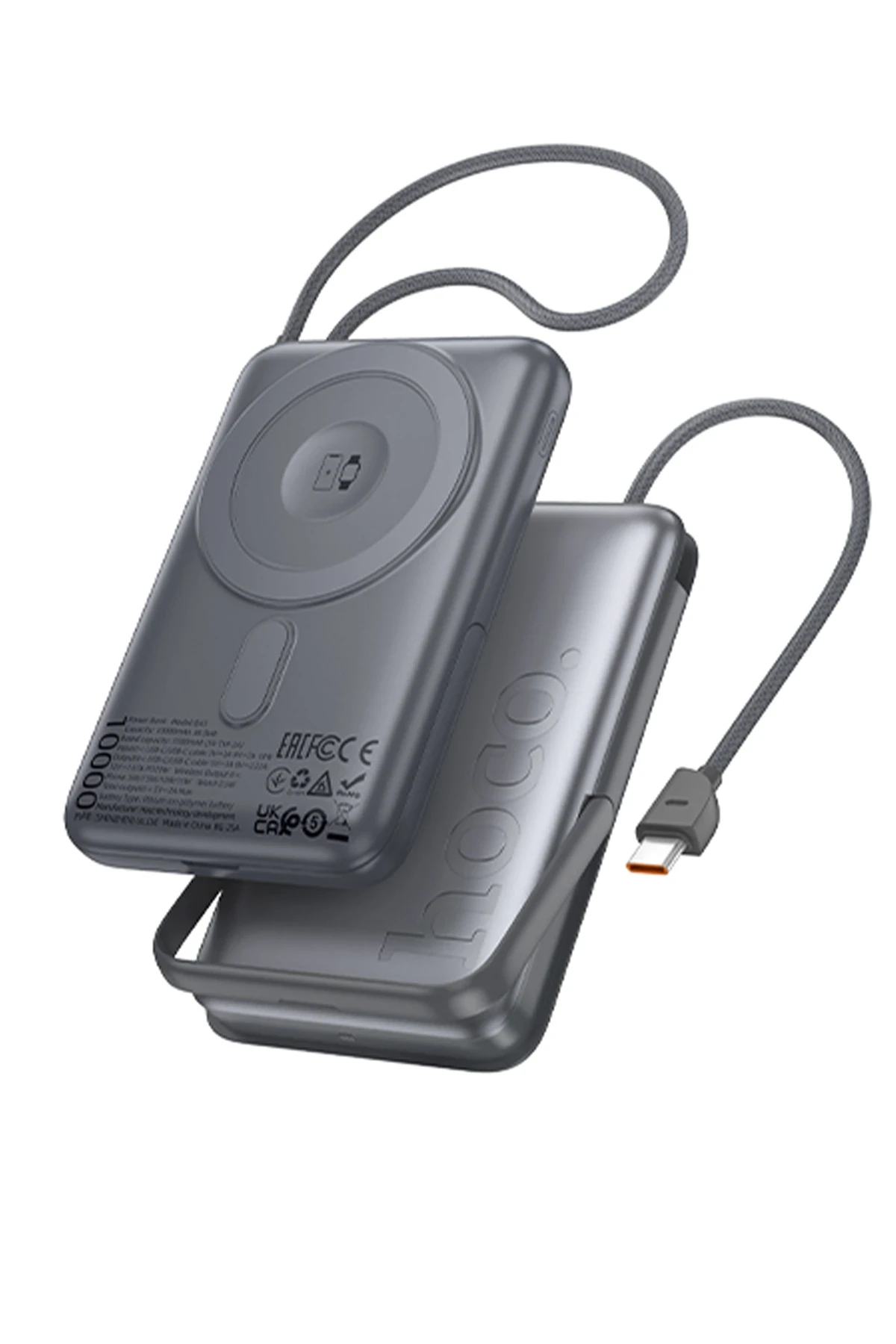 Hoco. Q43 Clever 3in1 10.000 mAh PD 20W Standlı Magsafe Powerbank - Gri