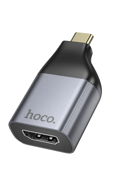 Hoco. UA33 Tak Çalıştır Type-C to HDMI 4K Dönüştürücü - Gri