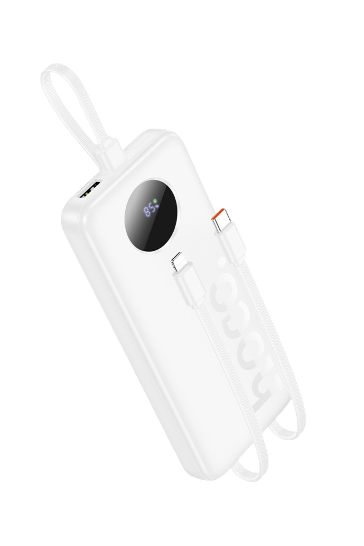 Hoco. J132 Sabio 10.000mAh PD20W Dahili 3 Kablolu Hızlı Şarj Powerbank - Beyaz