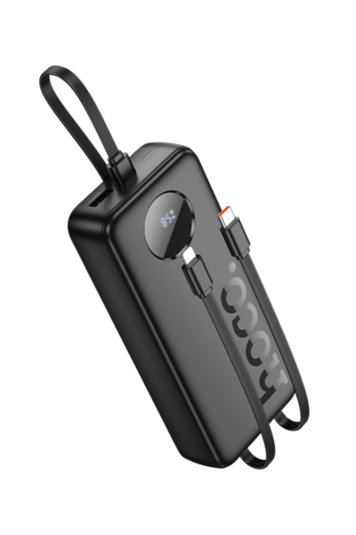 Hoco. J132A Sabio 20.000mAh PD20W Dahili 3 Kablolu Hızlı Şarj Powerbank - Siyah