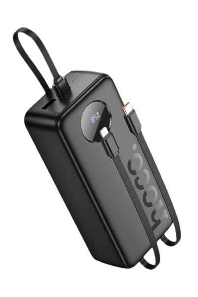 Hoco. J132B Sabio 30.000mAh PD20W Dahili 3 Kablolu Hızlı Şarj Powerbank - Siyah