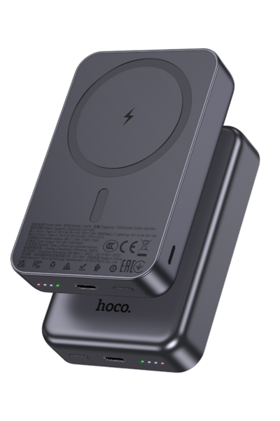 Hoco. J160A Original 10.000mAh PD20W MagneticSave Manyetik Powerbank - Gri